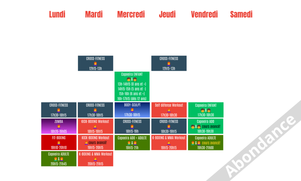 planning capofit saison 2026-2027