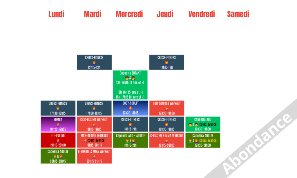 planning capofit nouveau